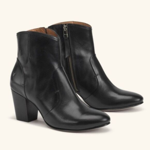 Trask Womens Black 7 Heeled  Ankle Boots - Picture 1 of 11